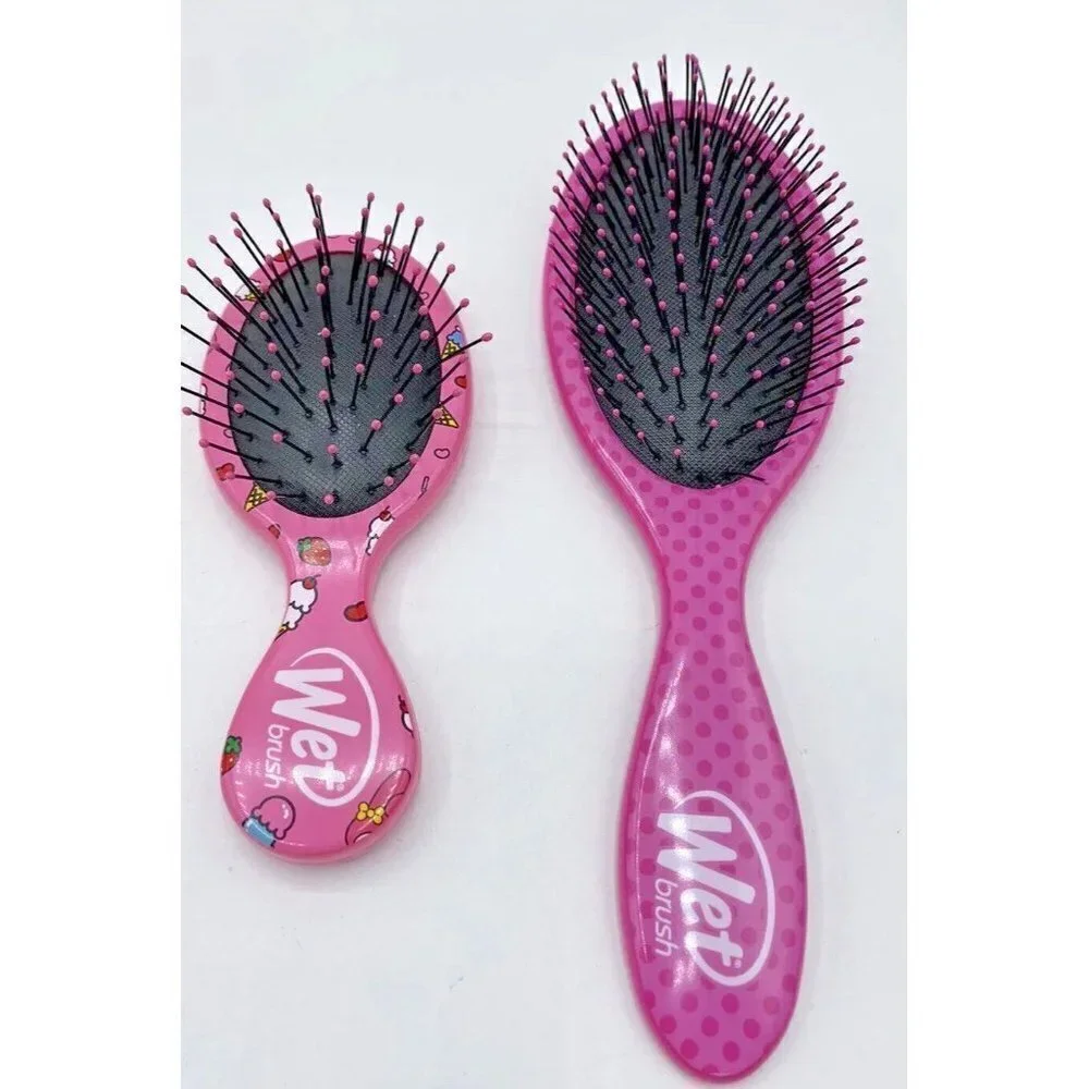 Sanrio Hello Kitty Wet Brush Original Detangler Girls Hair Brush Set No Ties